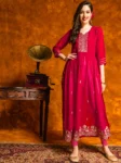 Georgette Embroidered Naira Cut Kurta (19)