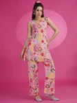 Peach A-line Printed Co-ords Set (7)