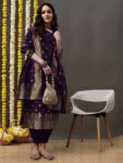 Premium Wine Silk Kurta Set with Banarasi Dupatta (7)