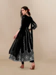 Royal Black Chikankari Anarkali Suit (4)