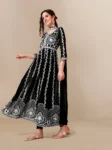 Royal Black Chikankari Anarkali Suit (4)