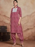Cotton Blend Embroidered Kurta and Salwar Set (12)